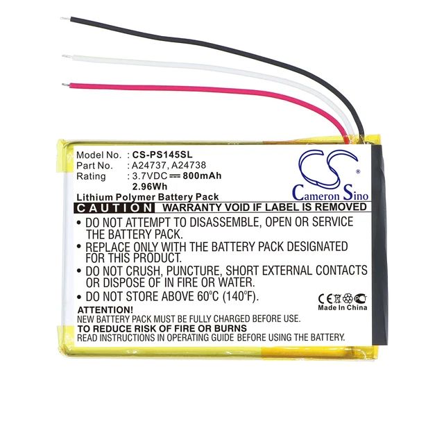 Alt view image 3 of 5 - Estry Battery Replacement for GoGear SA6044 GoGear SA6087 GoGear SA6037 GoGear SA6045 GoGear SA6145 978733201021 A24738 A24737