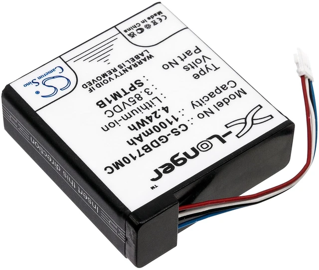 Alt view image 2 of 5 - Estry Battery Replacement for GP Hero 7 Silver Hero 7 White SPTM1B