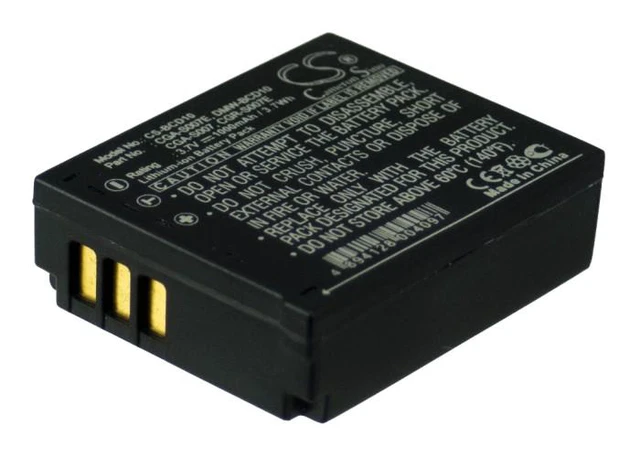 Alt view image 3 of 5 - Estry Battery Replacement for DMC-TZ1BK DMC-TZ3GK DMC-TZ4 DMC-TZ2EB-K DMC-TZ2GK DMC-TZ5S DMC-TZ2EF-S DMC-TZ2EG-S DMC-TZ1 CGA-S007A/B DMW-BCD10 CGR-S007E CGA-S007A/1B CGR-S007E/1B CGA-S007 CGA-S007E