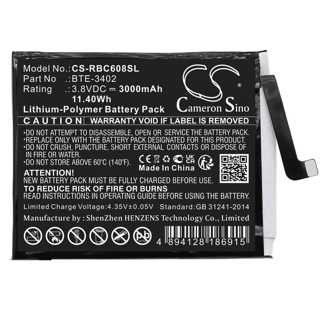 Alt view image 3 of 4 - Estry Battery Replacement for Orbic Q10 4G JOY ORB608LBVZPP RC608L RC609L BTE-3402