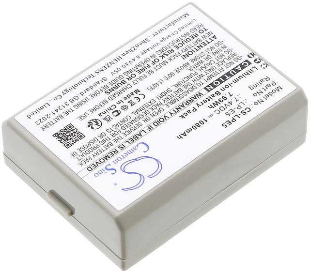 Alt view image 2 of 5 - Estry Battery Replacement for EOS Kiss X3 EOS Rebel T1i EOS Rebel Xsi EOS Kiss X2 EOS Rebel XS 18-55IS Kit EOS Rebel XSi EF-S 18-55IS Kit EOS 500D EOS Kiss F EOS 450D EOS 1000D LP-E5