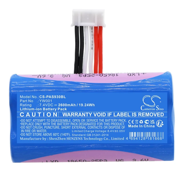 Alt view image 3 of 5 - Estry Battery Replacement for Pax A910 YW001