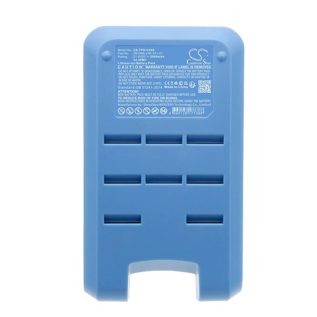 Alt view image 5 of 5 - Estry Battery Replacement for A11 Pure One S11 ZB1965-20P 9VSPT111300 S11-01