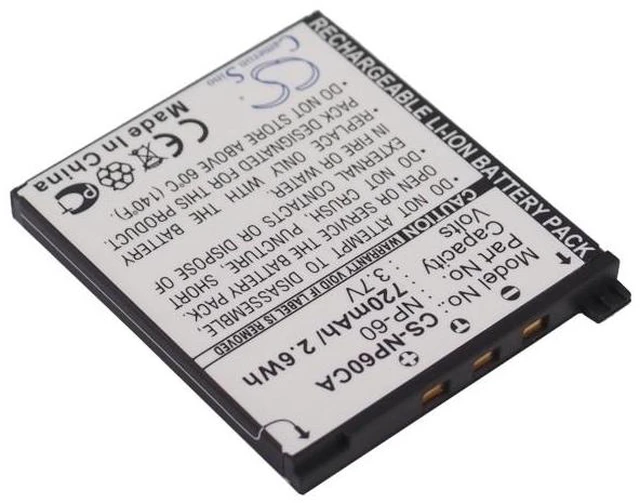 Alt view image 2 of 5 - Estry Battery Replacement for Exilim Zoom EX-Z85SR Exilim EX-Z29PE Exilim EX-Z90PK Exilim Zoom EX-S10BE Exilim Zoom EX-Z80BE Exilim Zoom EX-Z85BN Exilim Zoom EX-Z20 Exilim Zoom EX-Z9PK NP-60