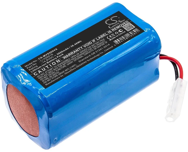 Main image of Estry Battery Replacement for Bob Standard Bob PetHair WPP56002 WP460011RO Junior WJ540011 Pro SJP110020 PetHair Plus 2.0 Robot Vacuum WPP56001