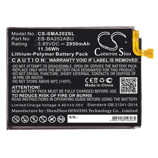 Alt view image 3 of 4 - Estry Battery Replacement for A20e A10e 2019 SM-A102U1 SM-A202 A10e SM-A202F/DS SM-A102U SM-A102P SM-A102 SM-A102V SM-S102DL SM-A102N SM-A202J GH82-20188A EB-BA202ABU