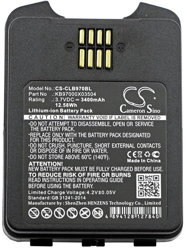 Alt view image 3 of 3 - Estry Battery Replacement for CipherLAB 9700 KB97000X03504 BA-0085A4 BA-0083A6