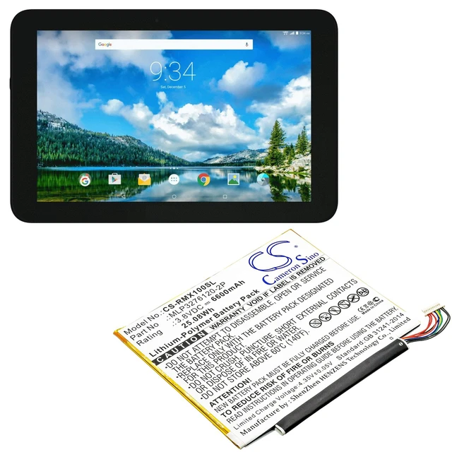 Alt view image 5 of 5 - Estry Battery Replacement for Verizon Ellipsis 10 16GB QTAIR7 Ellipsis 10 Ellipsis 10 XLTE MLP3276120-2P