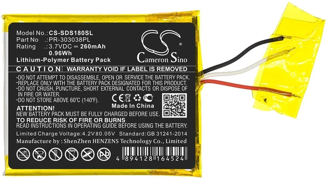 Alt view image 3 of 5 - Estry Battery Replacement for SD SDMX18R-004GI-A57 SDMX18R-004GK-A57 Clip Plus SDMX18R-004GB-A57 Sansa Clip+ SDMX18R-004GR-A57 SDMX18R-008GK-A57 PR-303038PL