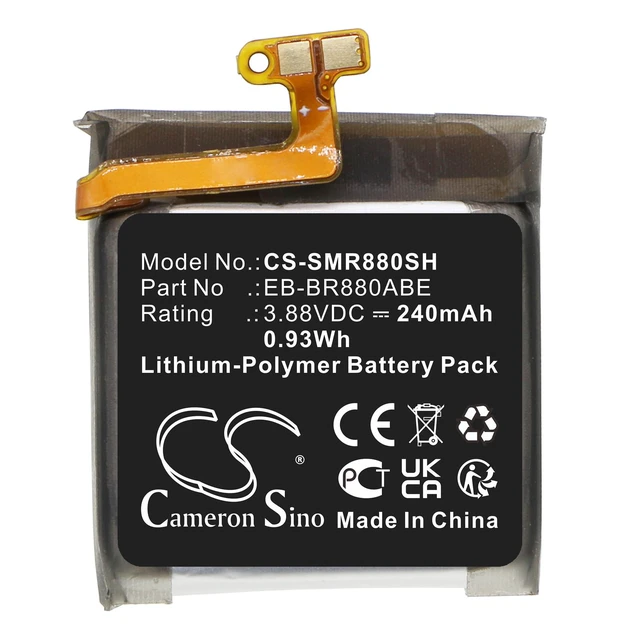 Alt view image 3 of 4 - Estry Battery Replacement for SM-R880NZSCXAA Watch 4 40mm EB-BR880ABE EB-BR880ABY GH43-05068A EB-BR860ABY