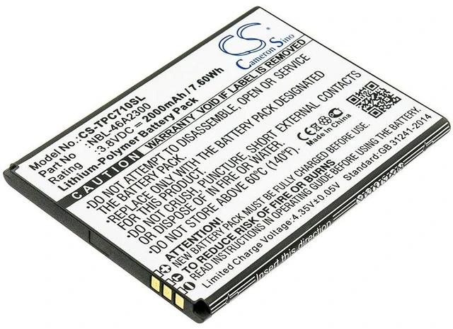 Main image of Estry Battery Replacement for Neffos C7a TP705A NBL-46A2300