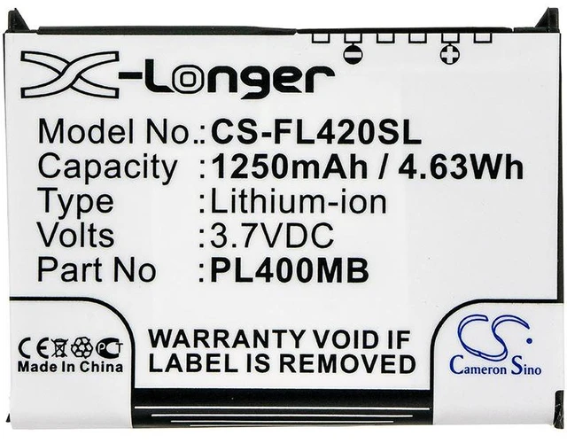 Alt view image 3 of 3 - Estry Battery Replacement for Pharos PTL535P PTL535PB PTL535x PTL535 Traveler GPS 535 PTL535v Traveler GPS 535E PZX65 PTL535e PZX65