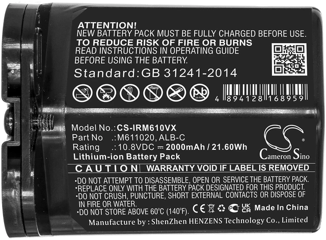 Alt view image 3 of 5 - Estry Battery Replacement for IR M611020 ADD-N1 M612880 M612680 Jet M6 M6 Ultimate Robot Mop M614480 M611020 4650149 ALB-C ABL-C