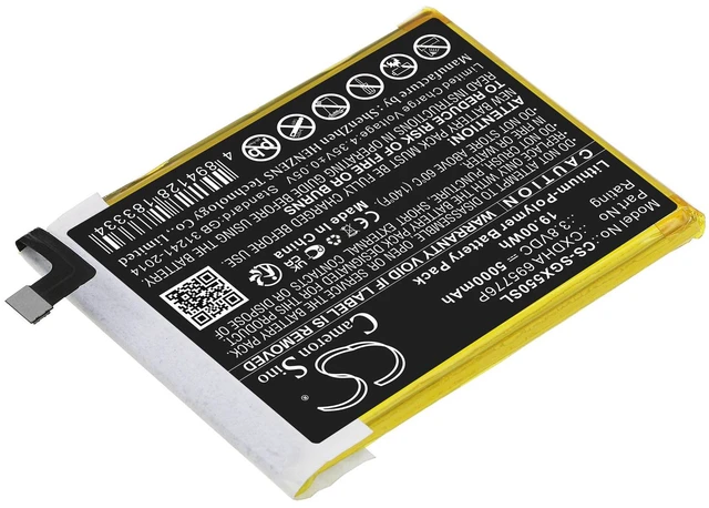 Alt view image 2 of 4 - Estry Battery Replacement for SkyGolf SkyCaddie SX550 CXDHA 695776P