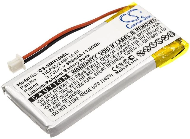 Main image of Estry Battery Replacement for Sena SMH-10 Lifespan SMH-10 1ICP52/248P 1S1P