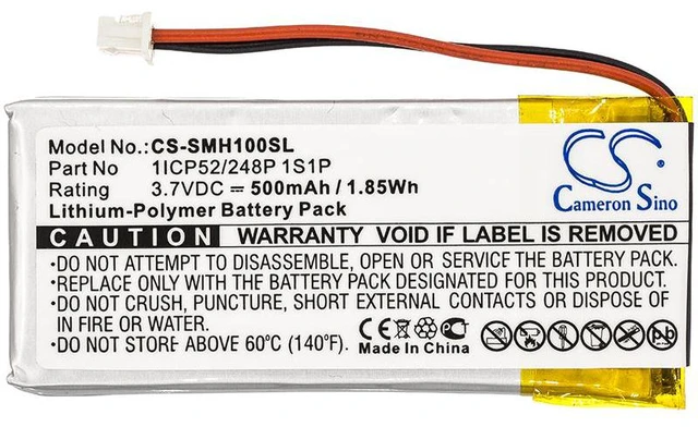 Alt view image 3 of 5 - Estry Battery Replacement for Sena SMH-10 Lifespan SMH-10 1ICP52/248P 1S1P