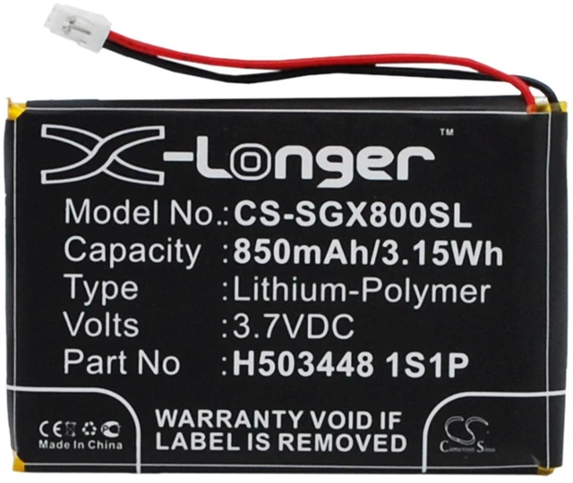 Main image of Estry Battery Replacement for SkyGolf SkyCaddie Aire 2 SkyCaddie Aire SkyCaddie Aire II X8F H503448 1S1P