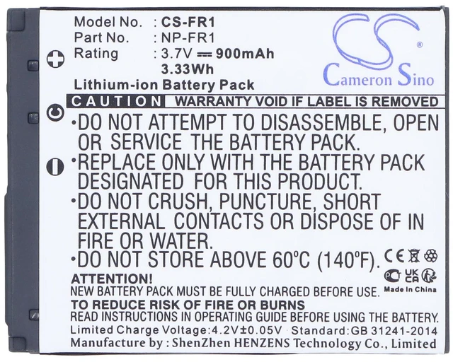 Alt view image 5 of 5 - Estry Battery Replacement for DSC-P100 DSC-P200/R DSC-P150/L DSC-P100PP DSC-P150/S DSC-P150/B DSC-P200 DSC-P200/S DSC-P100/LJ DSC-T30 DSC-P120 DSC-T30S DSC-T30/B DSC-P150 DSC-F88 DSC-V3 NP-FR1