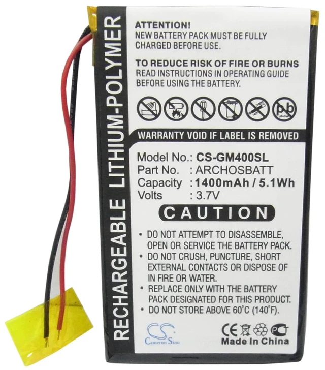 Alt view image 5 of 5 - Estry Battery Replacement for Archos PocketDISH AV402E Gmini 400 Gmini 402 AV402E Gmini 402CC ARCHOSBATT