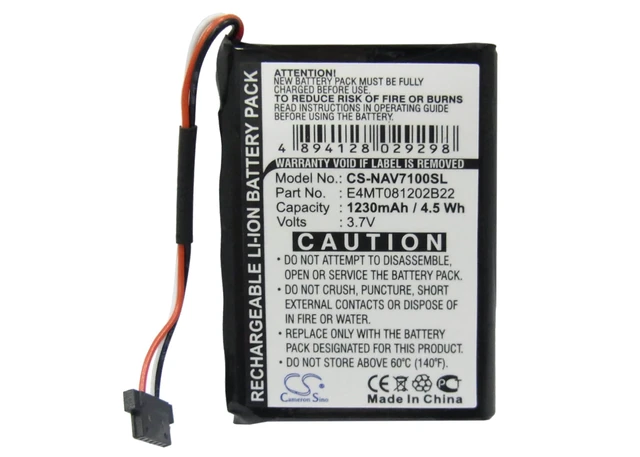 Alt view image 5 of 5 - Estry Battery Replacement for NAVMAN N20 BP/LP1230/11/A0001U BP/LP1200/11/B0001 MX