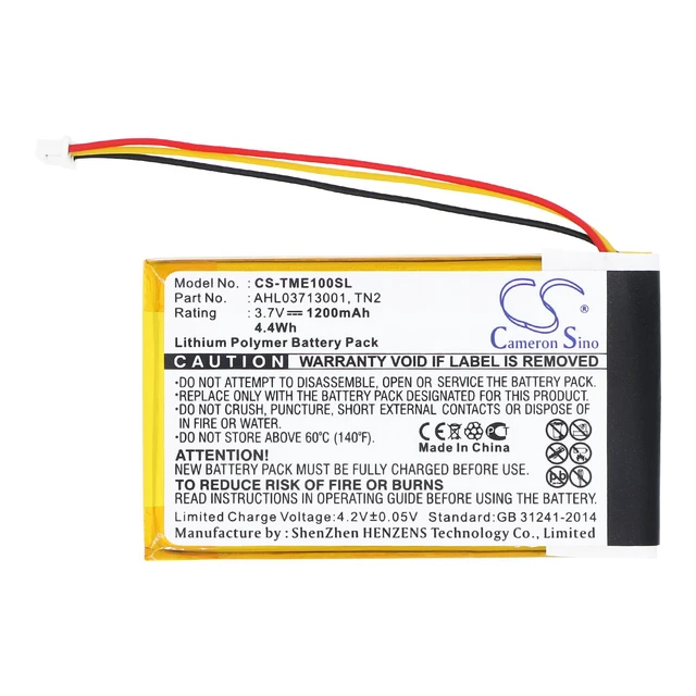 Alt view image 3 of 5 - Estry Battery Replacement for TNS410 Eclipse AVN4430 TN2 AHL03713001