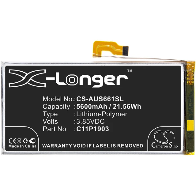 Alt view image 3 of 5 - Estry Battery Replacement for as ROG Phone III ROG Phone 3 ZS661KS 0B200-03720100 C11P1903