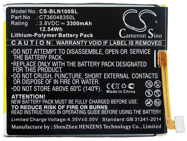 Alt view image 3 of 4 - Estry Battery Replacement for BLU BOLD N1 C736048350L
