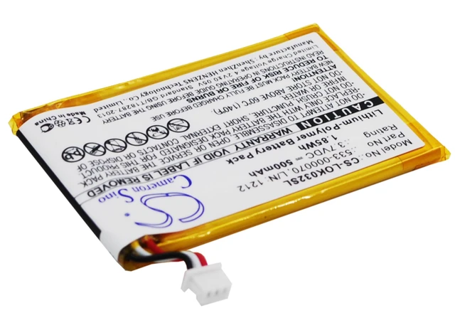 Alt view image 3 of 5 - Estry Battery Replacement for Ultratin Keyboard Cover Y-R0032 533-000070 L/N: 1212