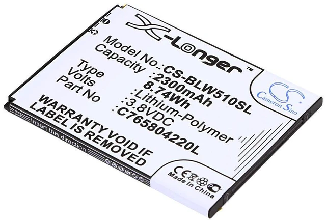 Main image of Estry Battery Replacement for BLU L280 W510 L280I Win HD W510U Life 8 L280A C765804220L