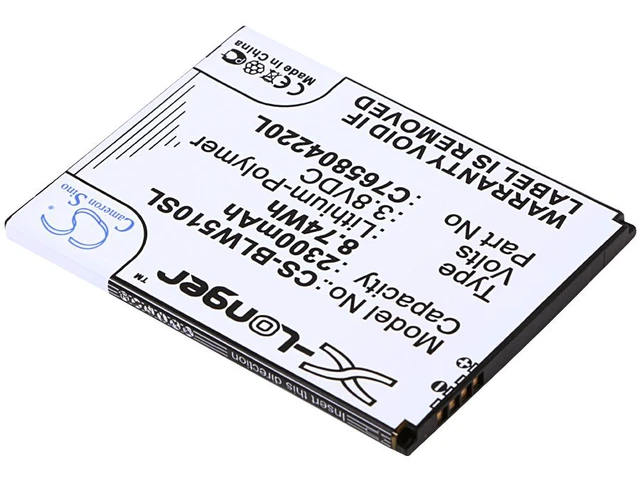 Alt view image 2 of 5 - Estry Battery Replacement for BLU L280 W510 L280I Win HD W510U Life 8 L280A C765804220L