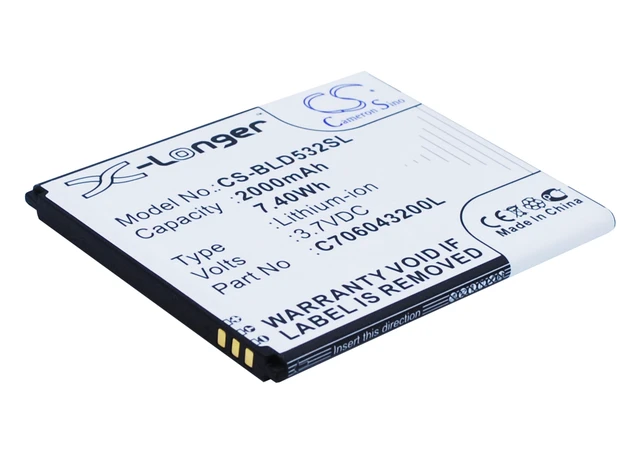 Alt view image 2 of 5 - Estry Battery Replacement for BLU L131U L120 D534 D670 Life One Studio 5.0C Mini Studio 5.0C HD L131L Life One M Studio C Mini 5.0 Studio C Mini D670U D532U Studio 5.0 II D532 C706043200L C706043200T