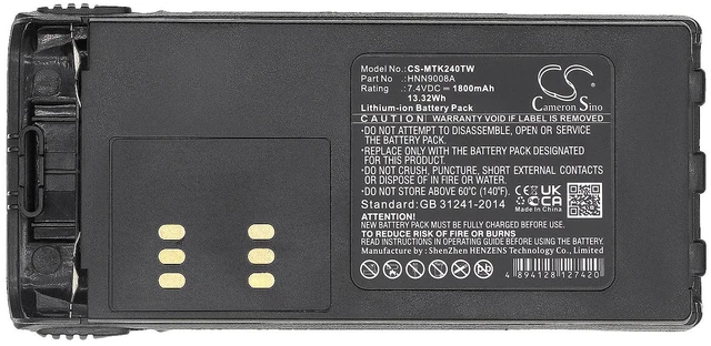 Alt view image 5 of 5 - Estry Battery Replacement for MotoroIa MTX960 HT1250 LS PRO7150 CT250 GP680 MTX8250LS GP1280 PRO 5550 GP540 PRO7350 HNN9009 PMNN4157 PMNN4019AR HNN9013DR PMNN4021 HNN9008 PMNN4045 HNN9013D