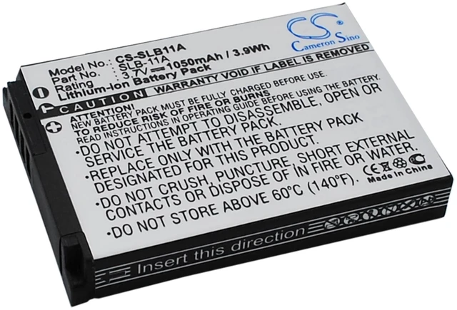 Alt view image 2 of 5 - Estry Battery Replacement for CL65 WB600 ST5500 WB1000 WB5000 CL80 EA-SLB11A SLB-11A SLB11A