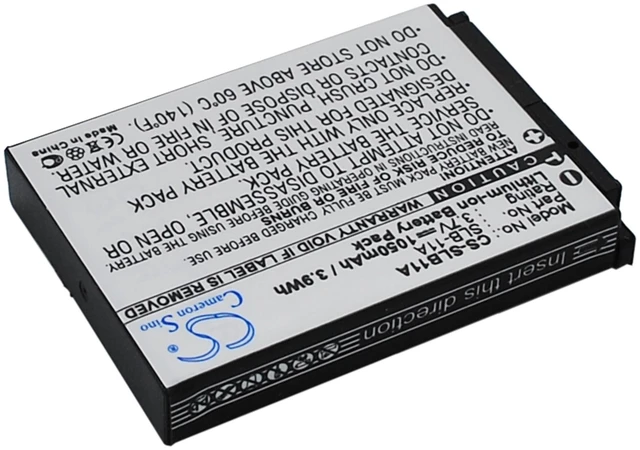 Alt view image 3 of 5 - Estry Battery Replacement for CL65 WB600 ST5500 WB1000 WB5000 CL80 EA-SLB11A SLB-11A SLB11A
