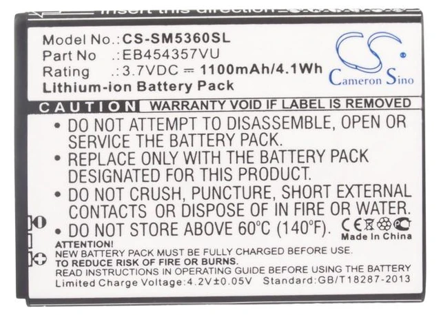 Alt view image 4 of 4 - Estry Battery Replacement for M Pro II M Pro 2 GT-B5510 GT-S5300 GT-B5330 GT-S5368 GT-S5312 Y Pocket GT-S5380D Pocket Plus Y Duos GT-S5380 GT-S5301 Y Pro Pocket Neo Chat EB454357VU EB454357VA