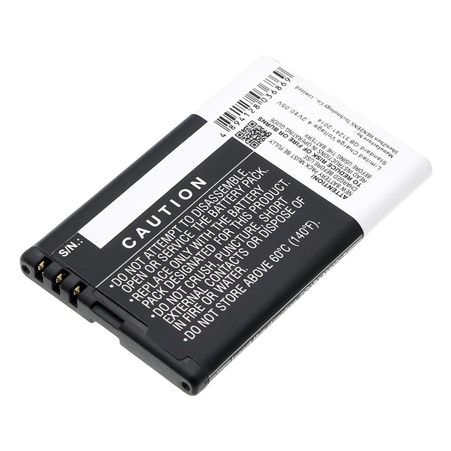 Alt view image 3 of 5 - Estry Battery Replacement for Lumia 525 Asha 200 Lumia 526 5800 Lumia 520 5230 C3 5800 XpressMusic N900 Lumia 520.2 Lumia 530 Asha 201 Glee Lumia 525.2 5900 XpressMusic Lumia 530 Dual SIM BL-5J