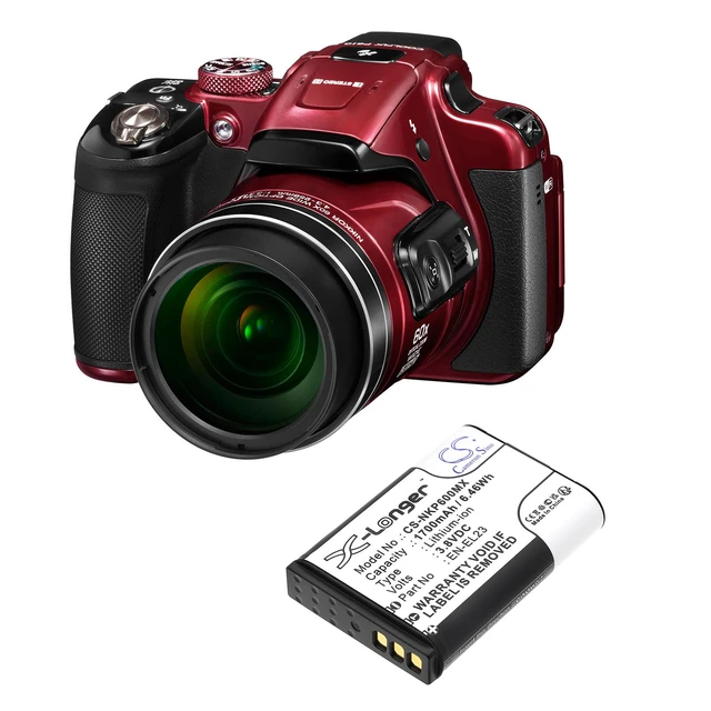 Alt view image 5 of 5 - Estry Battery Replacement for NK Coolpix P610s Coolpix P900 Coolpix P610 Coolpix S810c Coolpix P900s Coolpix P600 EN-EL23