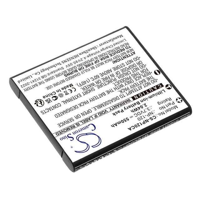 Alt view image 2 of 5 - Estry Battery Replacement for Exilim EX-ZS10PK Exilim EX-ZS10SR Exilim EX-ZS10 Exilim EX-ZS10BE Exilim EX-S200BE Exilim EX-S200BK Exilim EX-S200 Exilim EX-ZS10RD Exilim EX-S200EO NP-120DBA NP-120