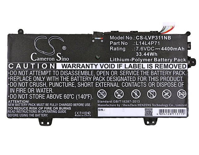 Alt view image 5 of 5 - Estry Battery Replacement for LE For Yoga 3 11 80J8 Yoga 3 11 Convertible Yoga 3 11-5Y10 Yoga 3 11(80J8005HGE) 5B10G52141 2ICP/49/100-2 2ICP4/50/101-2 5B10K10166 L14L4P71 5B10G75096 L14M4P71