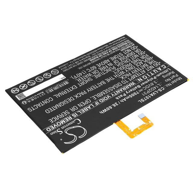 Alt view image 2 of 5 - Estry Battery Replacement for LE TB-X103F Tab 2 A10-30L TB-X304L A10-70L A10-70F TB2-X30M A10-70 Tab 2 A10-70F L14D2P31 SB18C03763