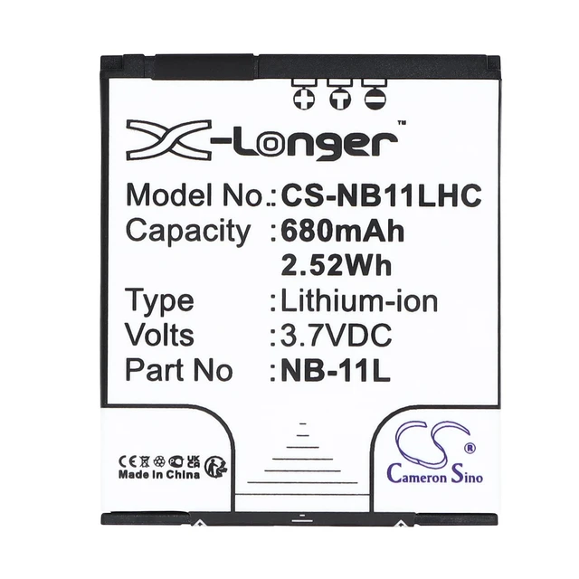 Alt view image 5 of 5 - Estry Battery Replacement for PowerShot A2400 IS IXUS 160 IXUS 150 ELPH 340 HS PowerShot A4050 PowerShot ELPH 115 IS PowerShot ELPH 320 HS IXUS 140 PowerShot A3200 IS PowerShot A3300 NB-11L NB-11LH