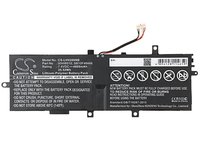 Alt view image 5 of 5 - Estry Battery Replacement for LE ThinkPad Helix 2 ThinkPad Helix(20CGA00XCD) ThinkPad Helix(20CGA01PCD) SB10F46448 00HW011 SB10F46449 00HW004 00HW010 SB10F46442 OOWH004 SB10F46443 00HW005