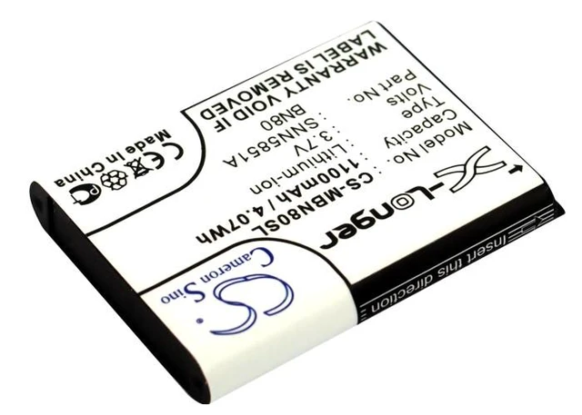 Alt view image 2 of 5 - Estry Battery Replacement for MotoroIa XT806lx Motus MT710 i886 MT810lx Backflip i886 MB300 MT810e MT716 XT806 MT820 Enzo MT720 Backflip ME600 MT810 SNN5851A BN80 SNN5851 BN70