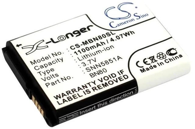 Main image of Estry Battery Replacement for MotoroIa XT806lx Motus MT710 i886 MT810lx Backflip i886 MB300 MT810e MT716 XT806 MT820 Enzo MT720 Backflip ME600 MT810 SNN5851A BN80 SNN5851 BN70