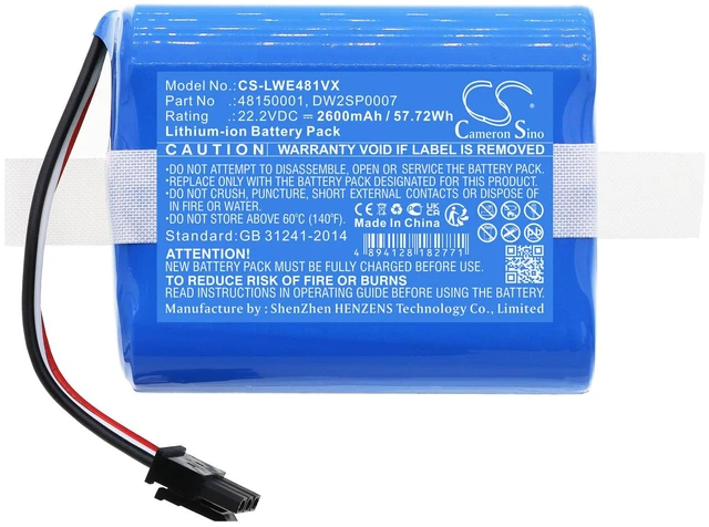 Alt view image 3 of 5 - Estry Battery Replacement for Lawn Expert Robotic Lawnmower 48150001 DW2SP0007