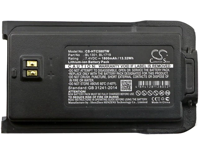 Alt view image 5 of 5 - Estry Battery Replacement for HYT TC-500S TC-518 TC-518U TC-580 TC-446S TC-518V TC-585 TC-560 TC-508 BL1301 BL1719