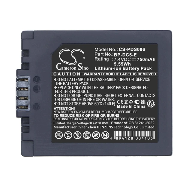 Alt view image 5 of 5 - Estry Battery Replacement for V-LUX1 BP-DC5-E