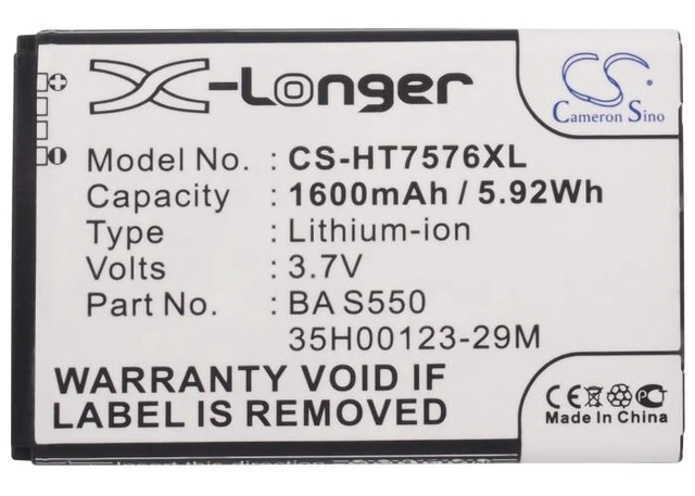 Alt view image 5 of 5 - Estry Battery Replacement for T7576 7 Pro BA S550 35H00123-29M
