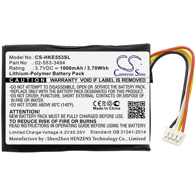 Alt view image 3 of 4 - Estry Battery Replacement for Harman/Kardon Neo HKNEOBRNBSG 02-553-3494