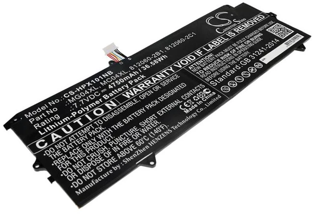 Main image of Estry Battery Replacement for Elite x2 1012 G1-X9A14US Elite x2 1012 G1-W5J84US Elite x2 1012 G1-Z1X73US HSTNN-DB7F MC04XL MG04XL 812060-2B1 HSTNN-I72C MG04040XL 812148-855 MG04040XL-PL